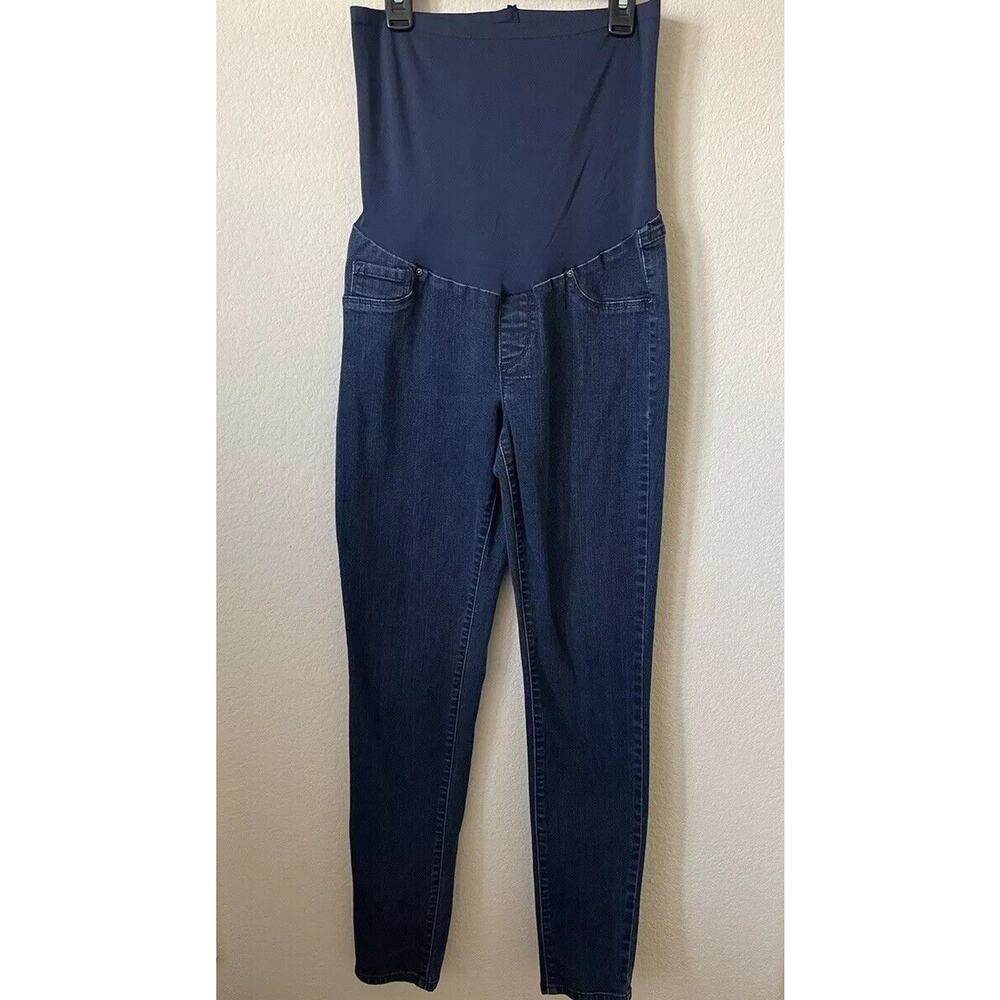 Vintage America Over The Belly Panel Skinny Leg Maternity Jeggings Pants Size M